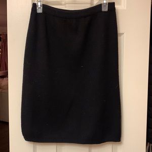 Black lambs wool sweater skirt.